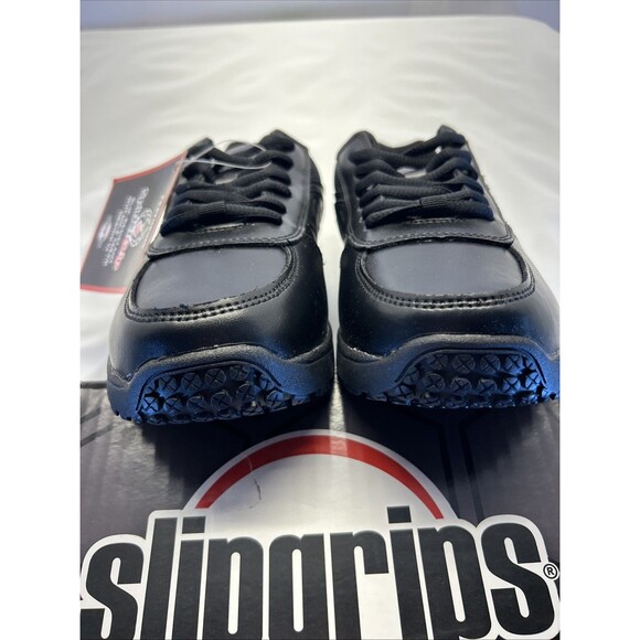SlipGrips Lace-Up Slip Resistant Work Shoe Men 6 Women 8 Black New in Box - Picture 7 of 9
